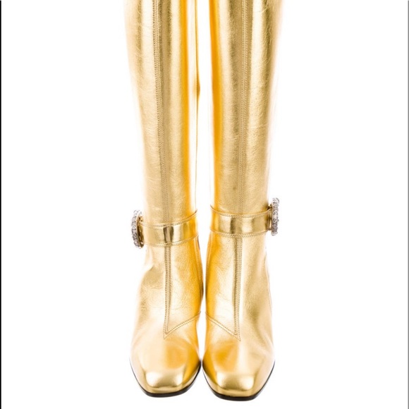 Gucci Gold Boots - Picture 2 of 12